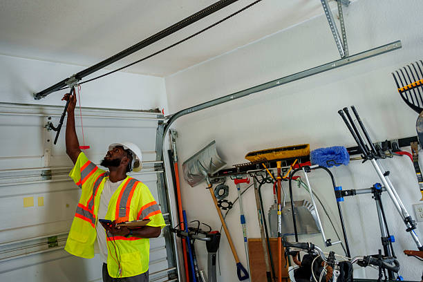 Professional Garage Door Installation technician working in Farmington Hills, MI